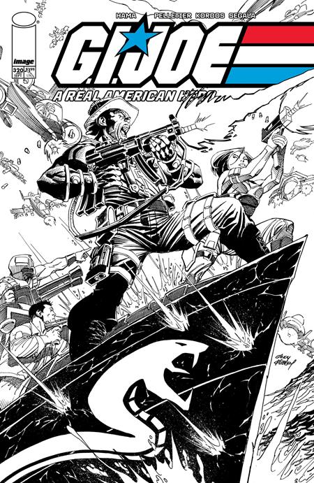 GI JOE A REAL AMERICAN HERO #320 CVR B ANDY KUBERT B&W VAR (SCHD: 9/3/2025)
