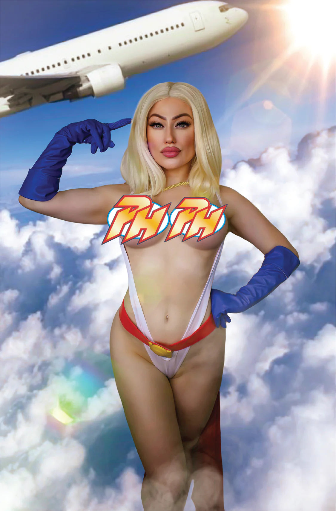 POWER HOUR #2 - RACHIE HOLLON POWER GIRL COSPLAY- MEGACON EXCLUSIVE NAUGHTY - LTD 50 (FREE TOPLOADER)