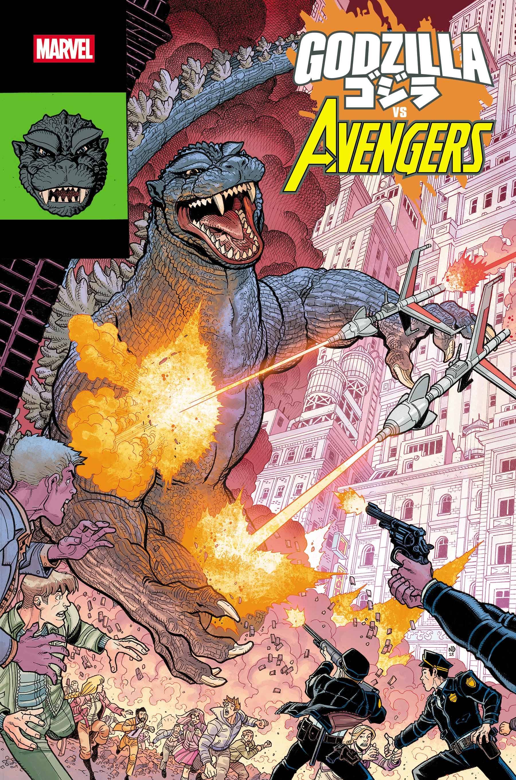 GODZILLA VS AVENGERS #1 NICK BRADSHAW MONSTER HOMAGE VAR (SCHD: 6/18/2025)