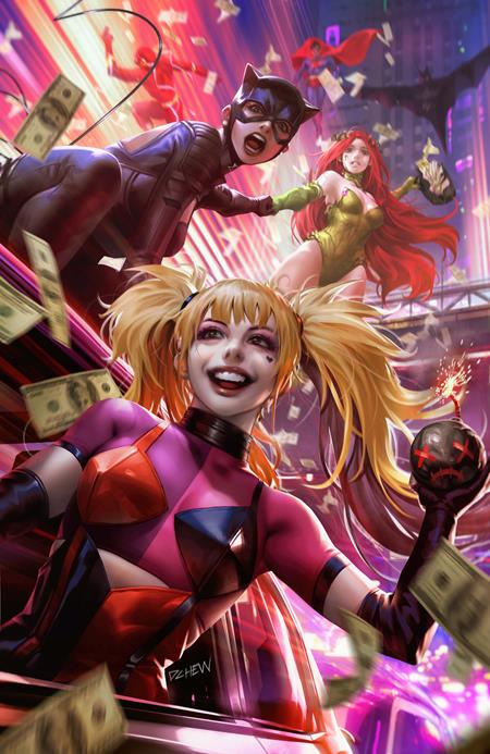 JUSTICE LEAGUE UNLIMITED #9 CVR E DERRICK CHEW GOTHAM CITY SIRENS CARD STOCK VAR (WE ARE YESTERDAY) (SCHD:  7/23/2025)