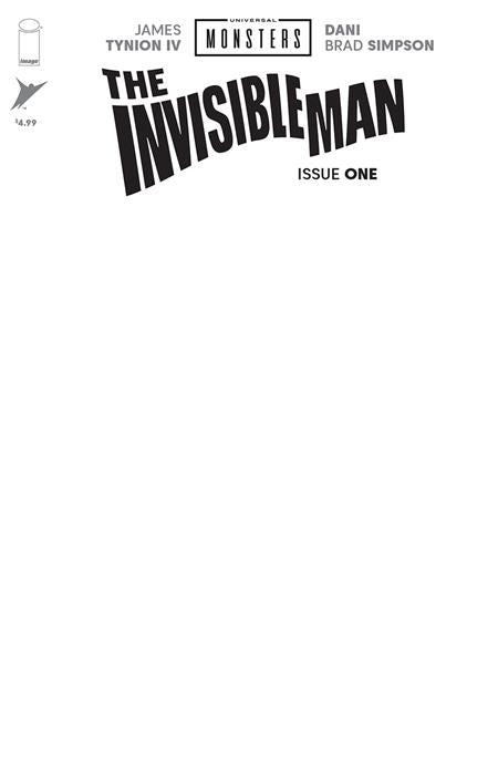 UNIVERSAL MONSTERS THE INVISIBLE MAN #1 (OF 4) CVR H BLANK SKETCH VAR (SCHD: 8/27/2025)