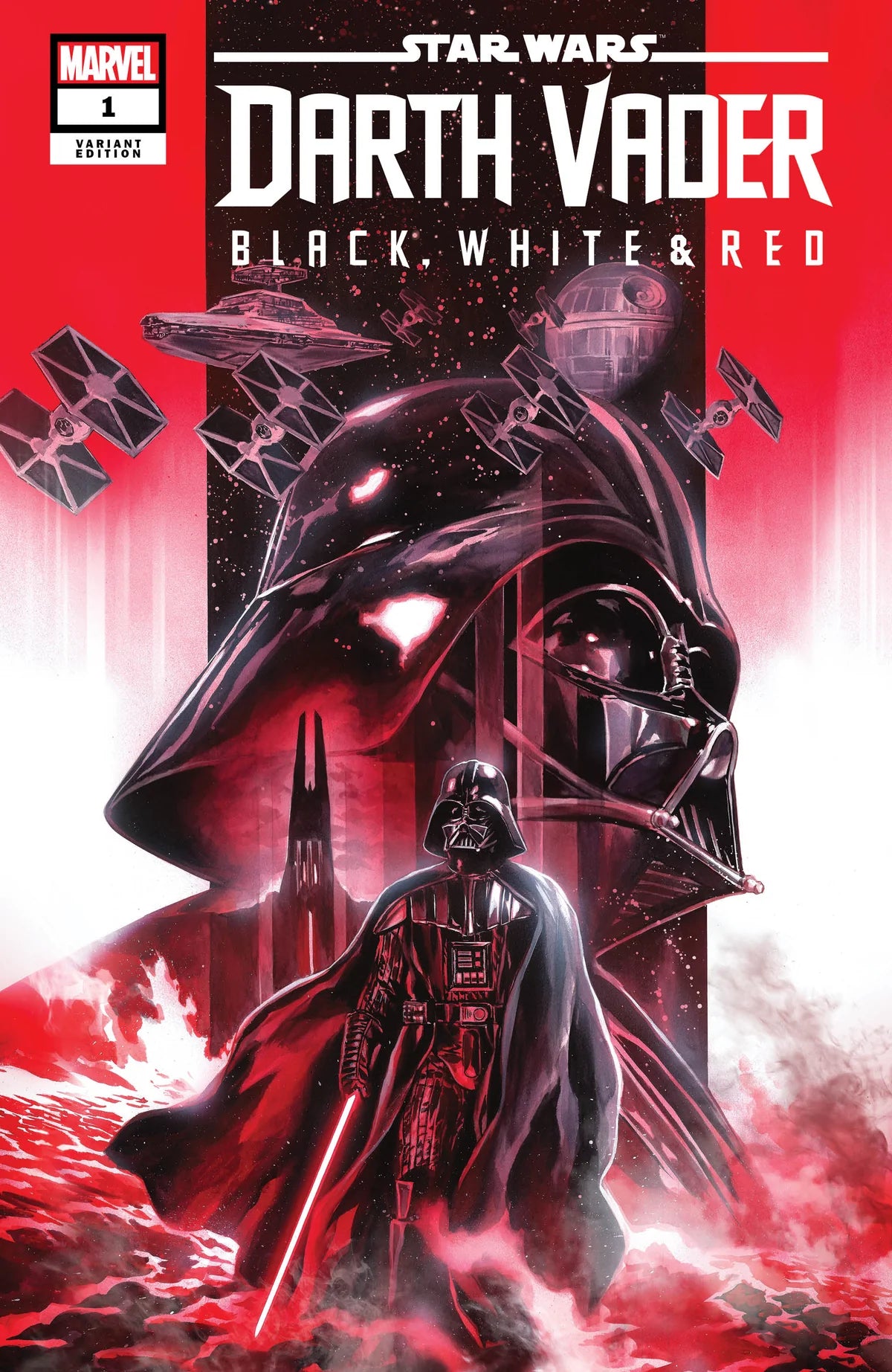 STAR WARS DARTH VADER BLACK WHITE AND RED #1 FELIPE MASSAFERA EXCLUSIVE VARIANT - LTD 3000