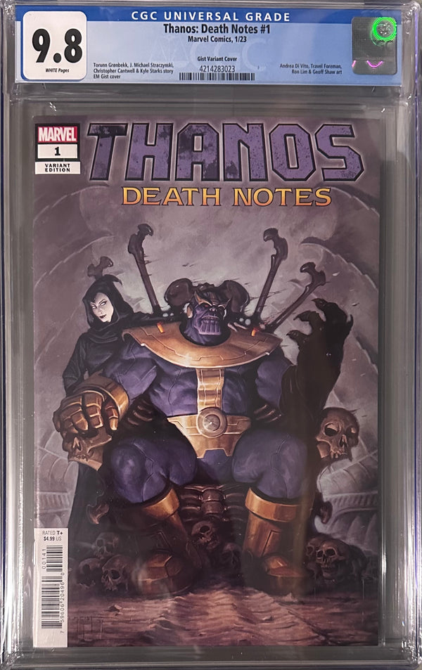 Thanos: Death Notes 1 Gist Variant Cover CGC 9.8 2023