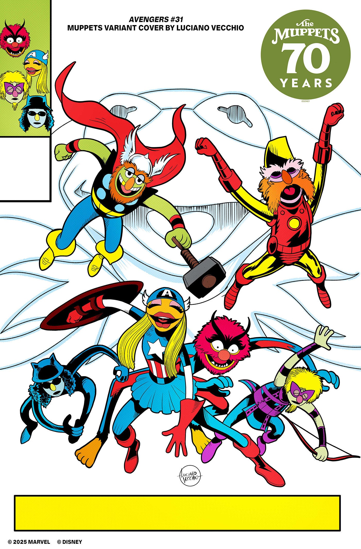 AVENGERS #31 LUCIANO VECCHIO MUPPETS VARIANT (SCHD: 10/08/2025)
