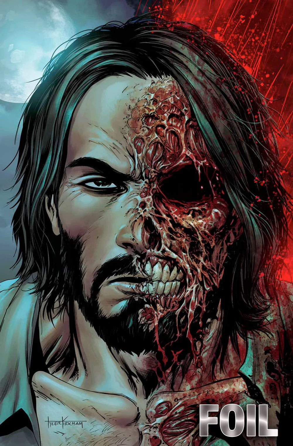 BRZRKR THE BLEEDING TIDE #1 - TYLER KIRKHAM EXCLUSIVE - FOIL VIRGIN (LTD 500) (EST. SHIP: End of November)