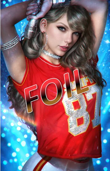 FEMALE FORCE: TAYLOR SWIFT - SHIKARII JERSEY - ART ONLY FOIL - (LTD 100) (With Toploader) (In-Store: 3/04/2024)