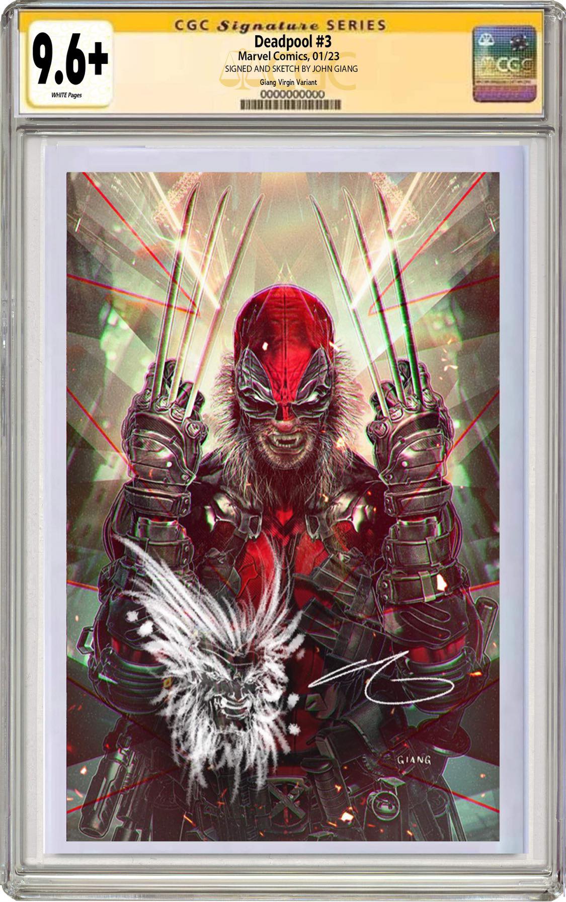DEADPOOL #3 JOHN GIANG - VIRGIN - CGC 9.6 (OR BETTER) SIGNED/SKETCH (In-Store Now)