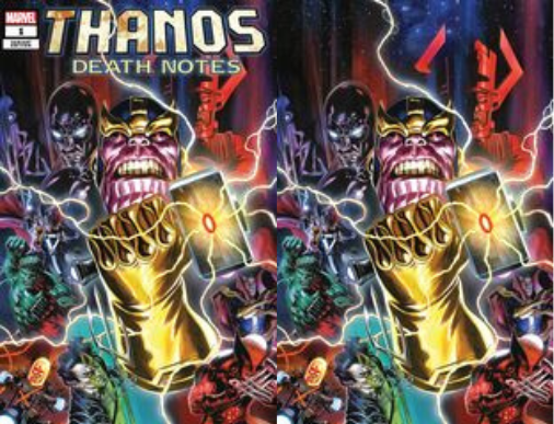 THANOS DEATH NOTES #1 MASSAFERA - SET - EXCLUSIVE  - Virgin Variant Limited to 800 Copies w/numbered COA (Only available as a set)